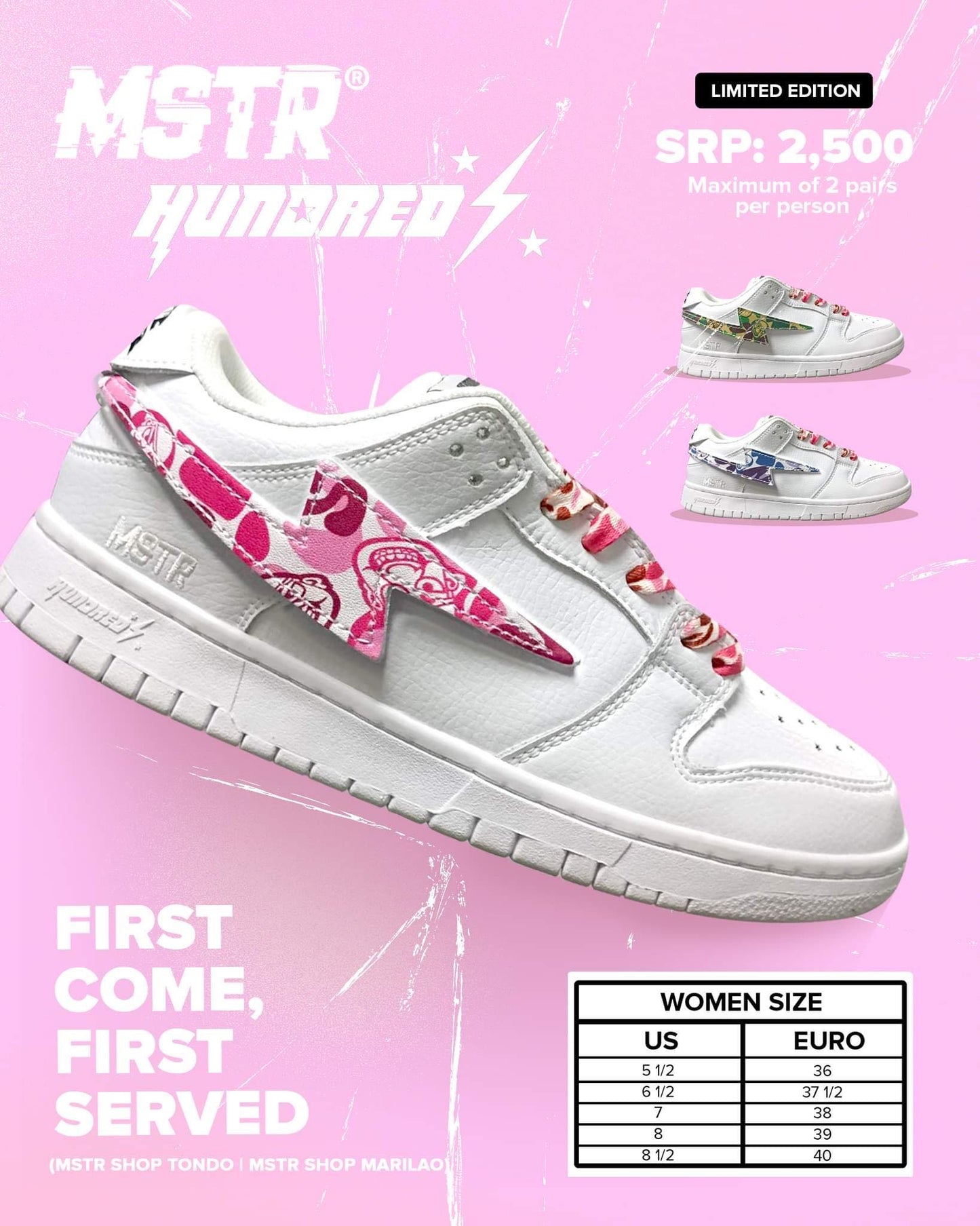 MSTR X THE HUNDRED PERCENT COLLAB - WOMEN SHOES SIZE