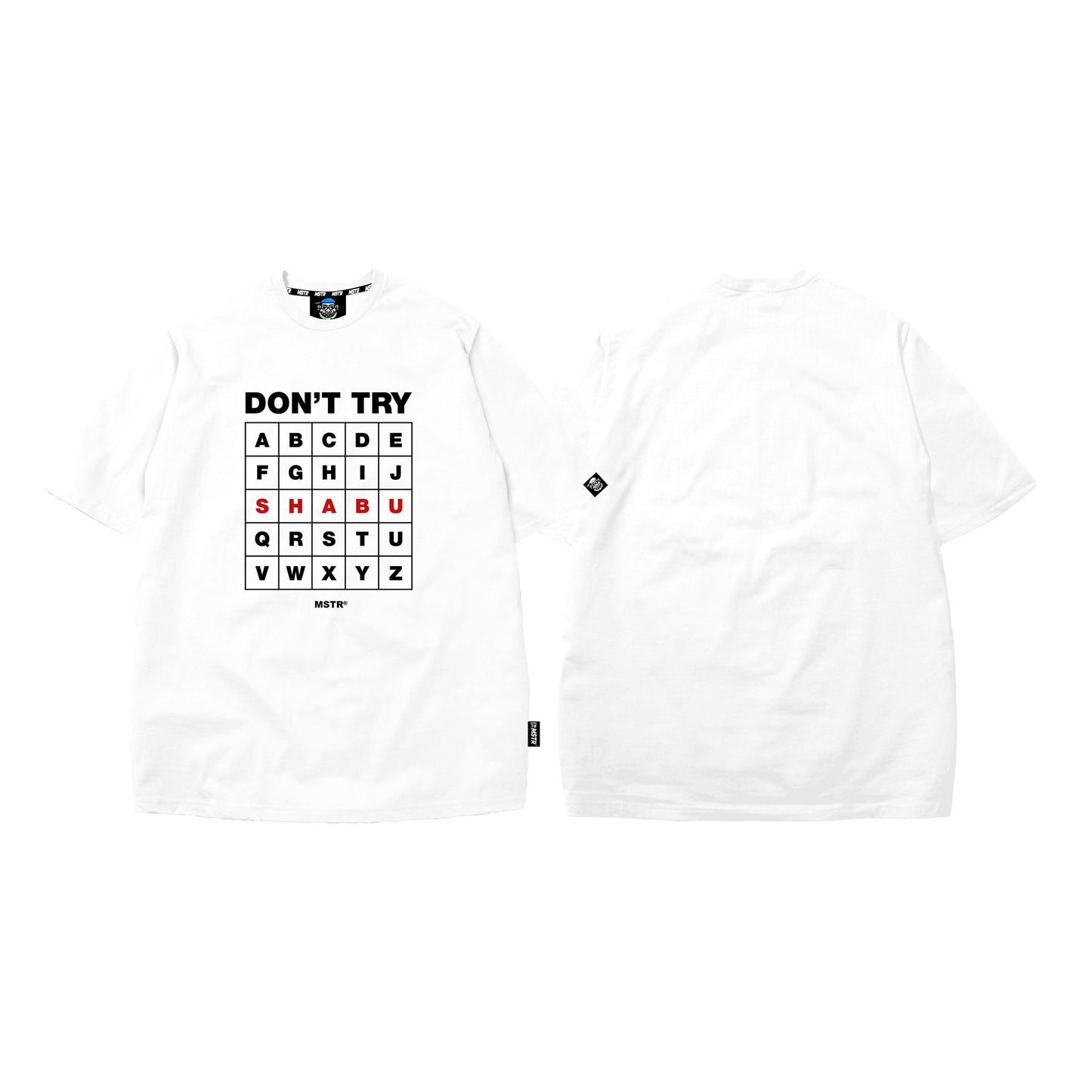 MSTR - DON'T TRY SH@BU "ABC" EMBOSSED TSHIRT (WHITE)