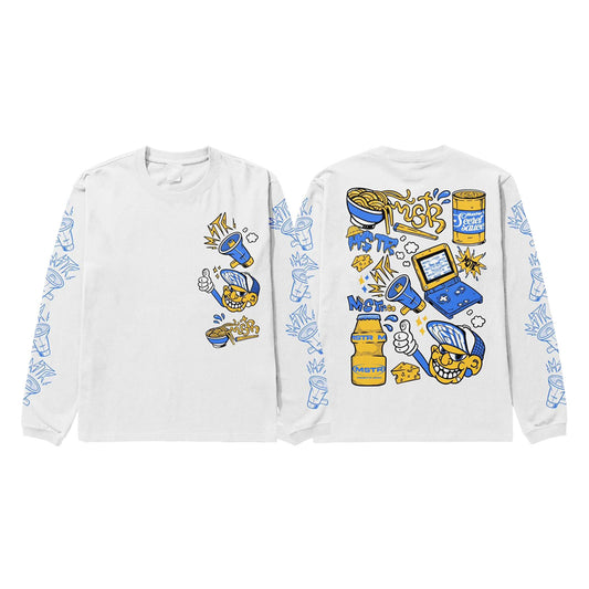 MSTR - SCOPE COLLECTION "HORN" LONGSLEEVES (WHITE)