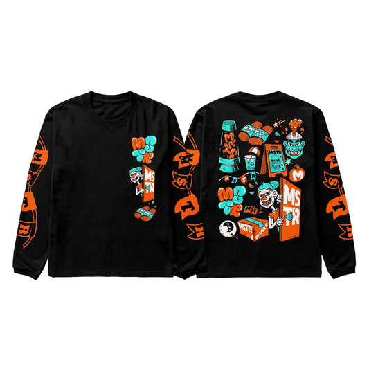 MSTR - SCOPE COLLECTION "SCRUTINIZE" LONGSLEEVES (BLACK)