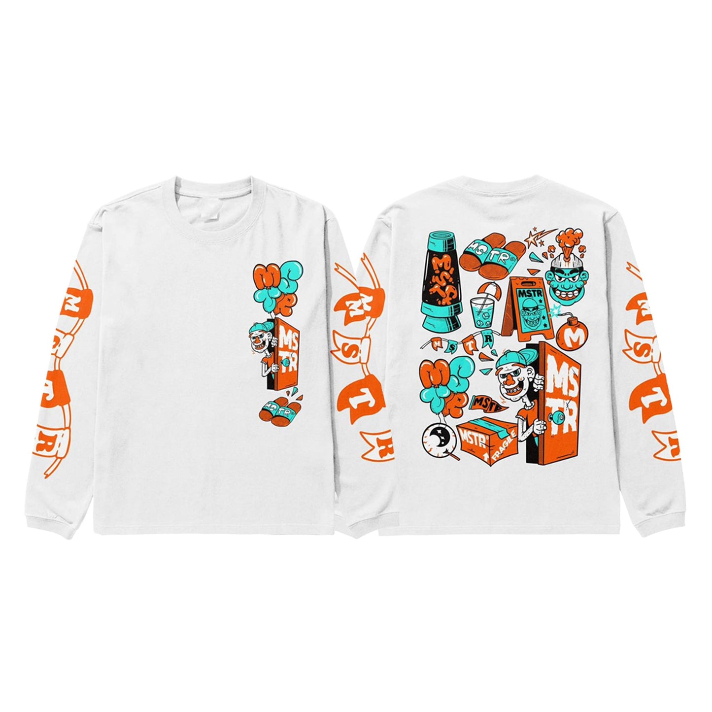 MSTR - SCOPE COLLECTION "SCRUTINIZE" LONGSLEEVES (WHITE)