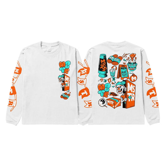 MSTR - SCOPE COLLECTION "SCRUTINIZE" LONGSLEEVES (WHITE)