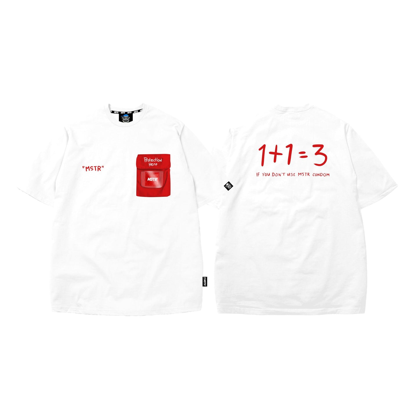 MSTR - PROTECTION COLLECTION TSHIRT (WHITE-RED)