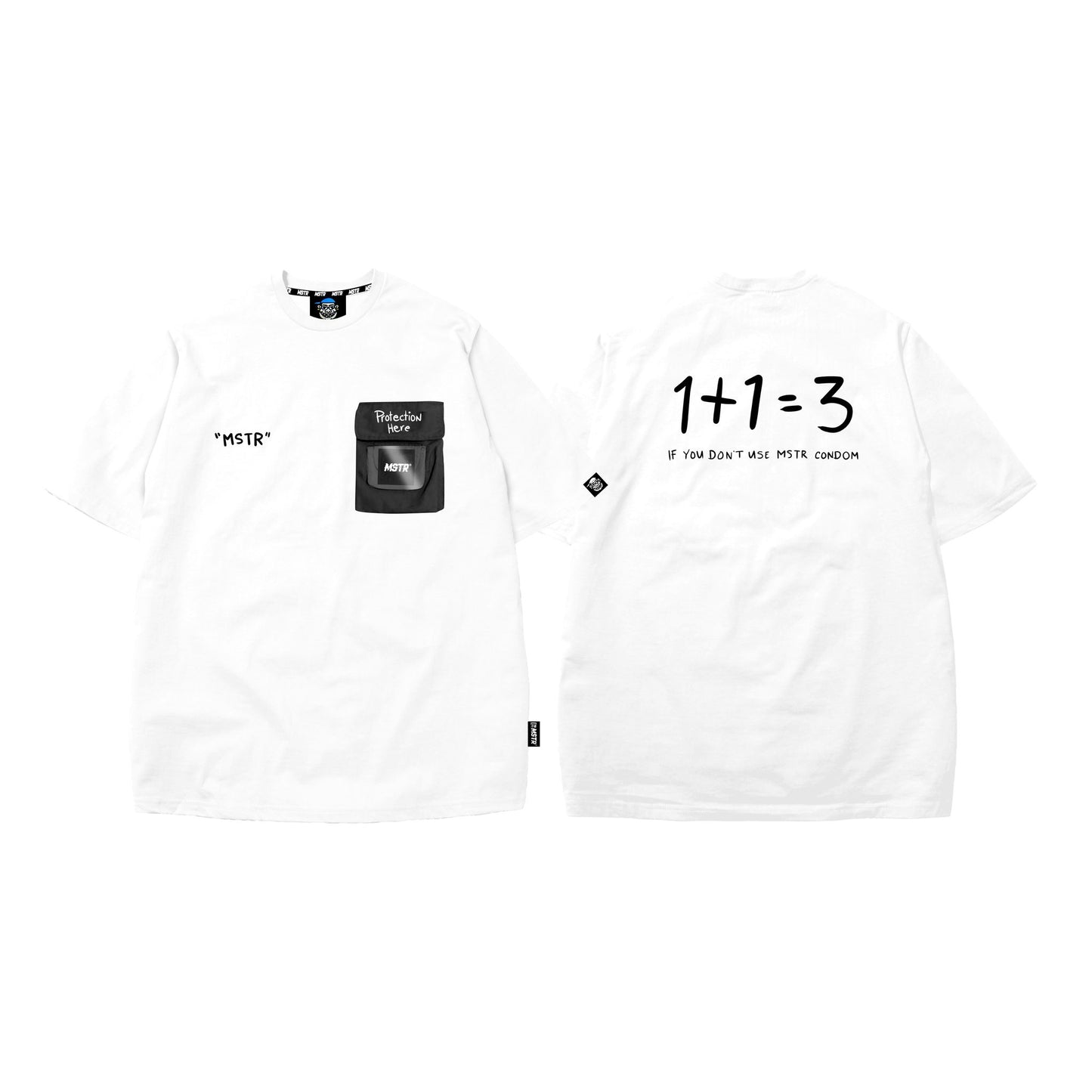 MSTR - PROTECTION COLLECTION TSHIRT (WHITE-BLACK)