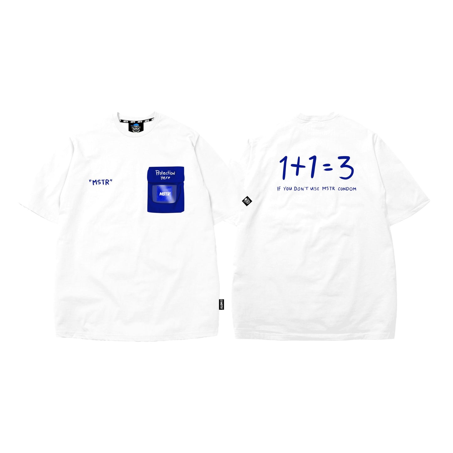 MSTR - PROTECTION COLLECTION TSHIRT (WHITE-BLUE)