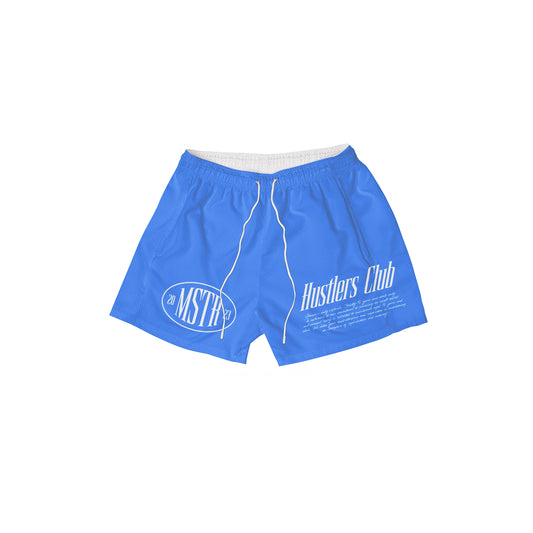 MSTR - HUSTLER COLLECTION MESH SHORT (L'ABLUE-WHITE)