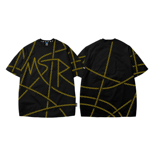 MSTR - FULL PRINT COLLECTION "CHAIN" TSHIRT (BLACK-GOLD)