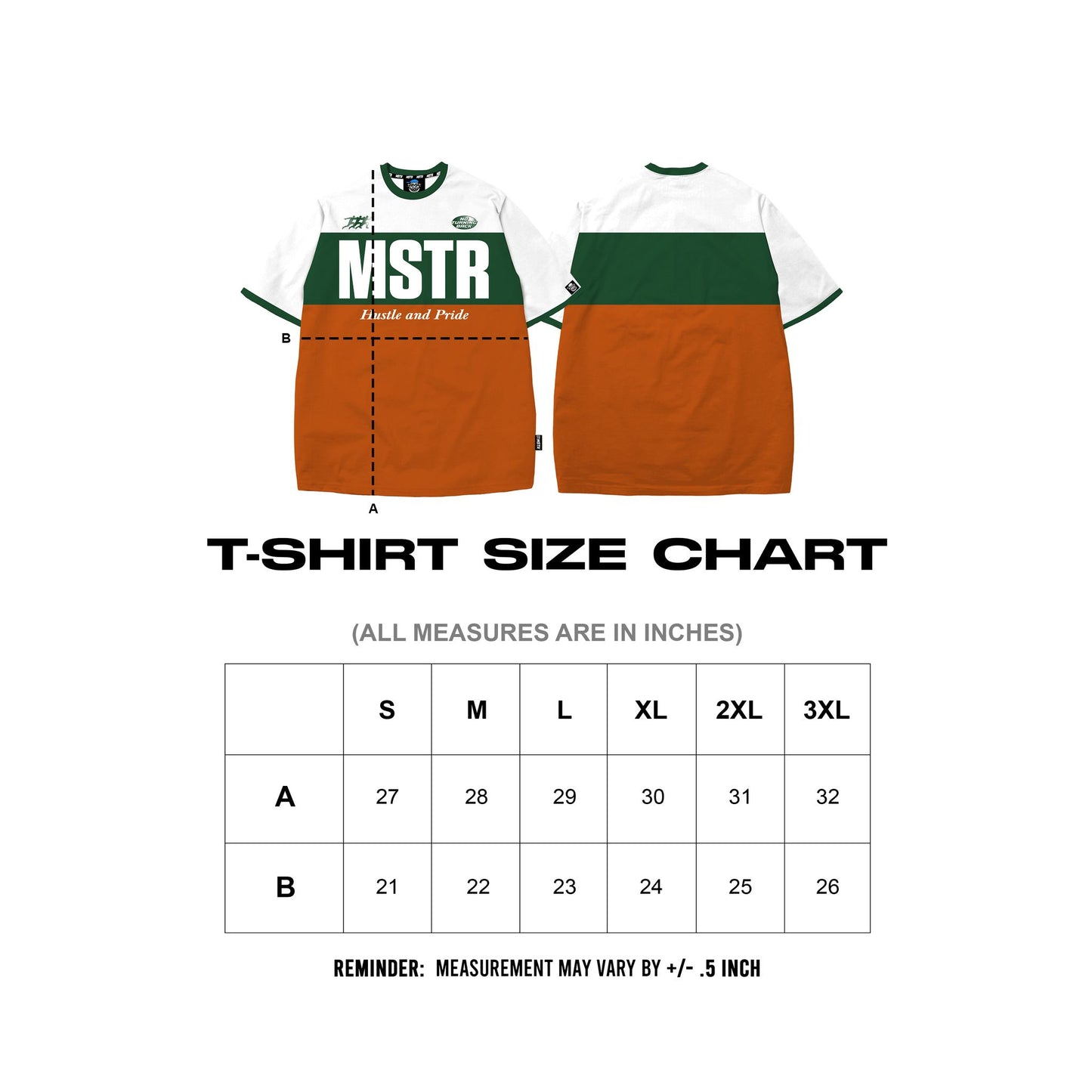 MSTR - TRICOLOR COLLECTION "HP" TSHIRT (WGO)