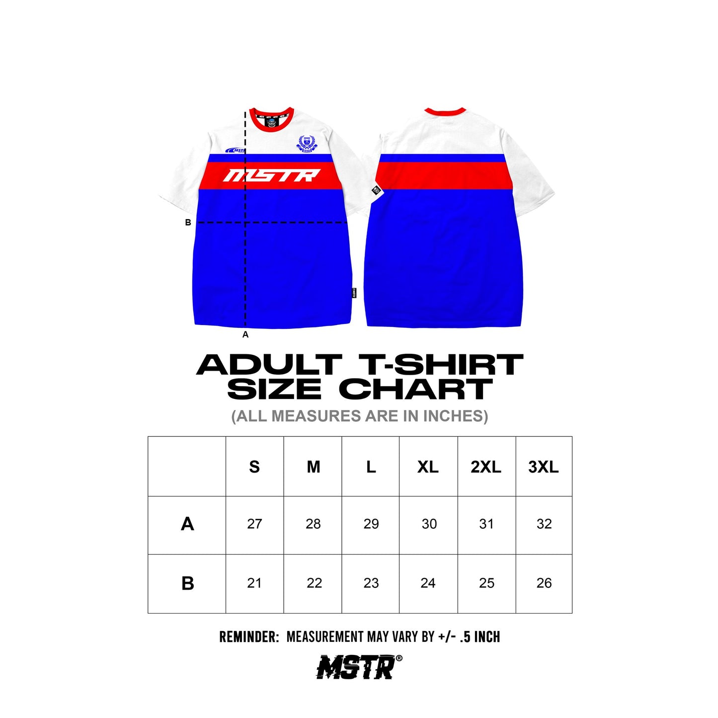 MSTR - TRICOLOR COLLECTION "REGAL" TSHIRT (WBR)