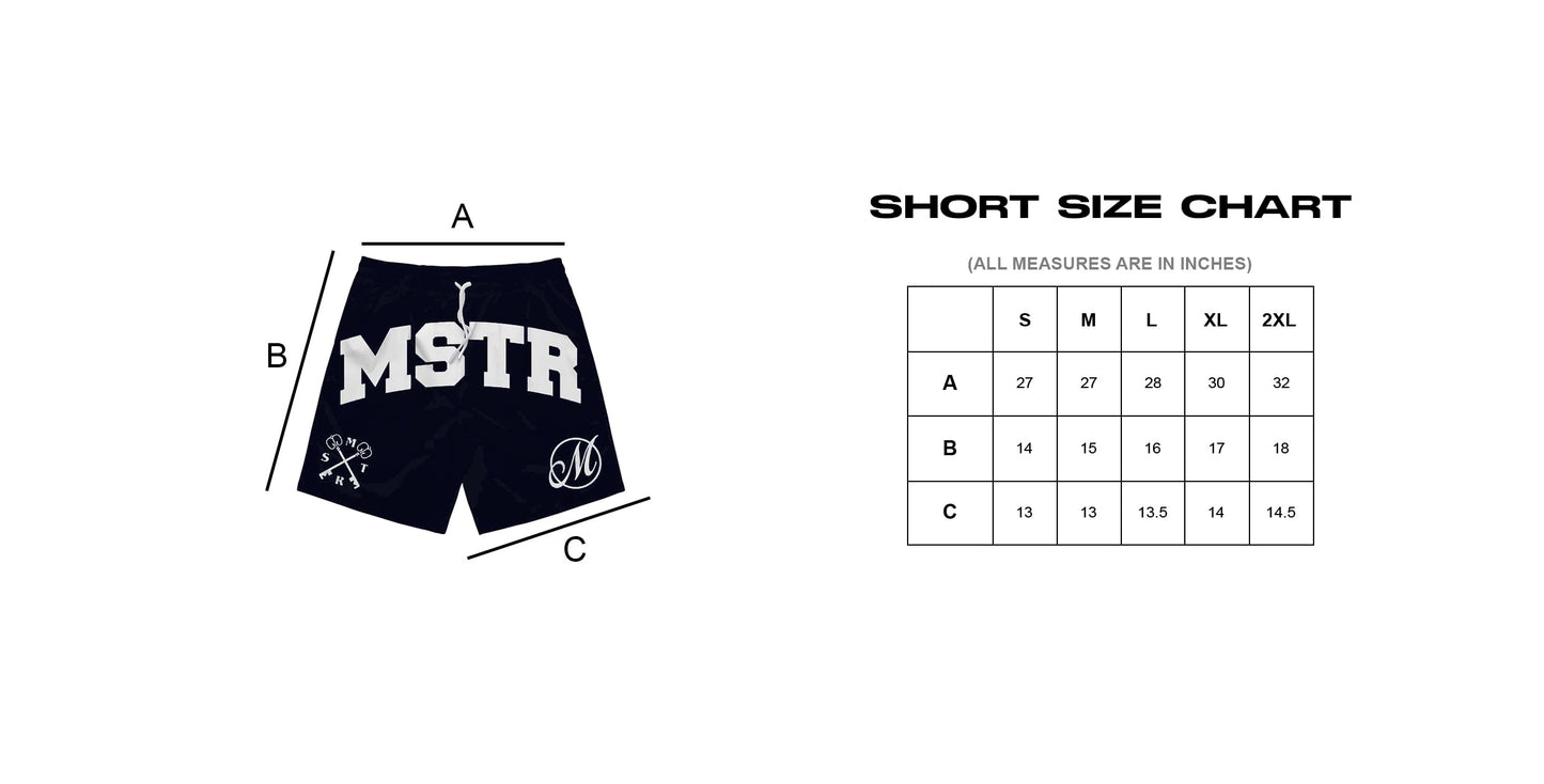 MSTR - ESCALATE COLLECTION "DECREE" EMBRO PATCH MESH SHORT (BLACK)