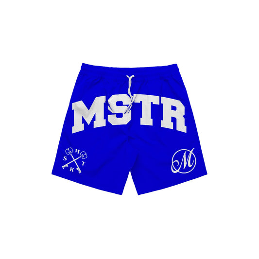 MSTR - ESCALATE COLLECTION "DECREE" EMBRO PATCH MESH SHORT (BLUE)