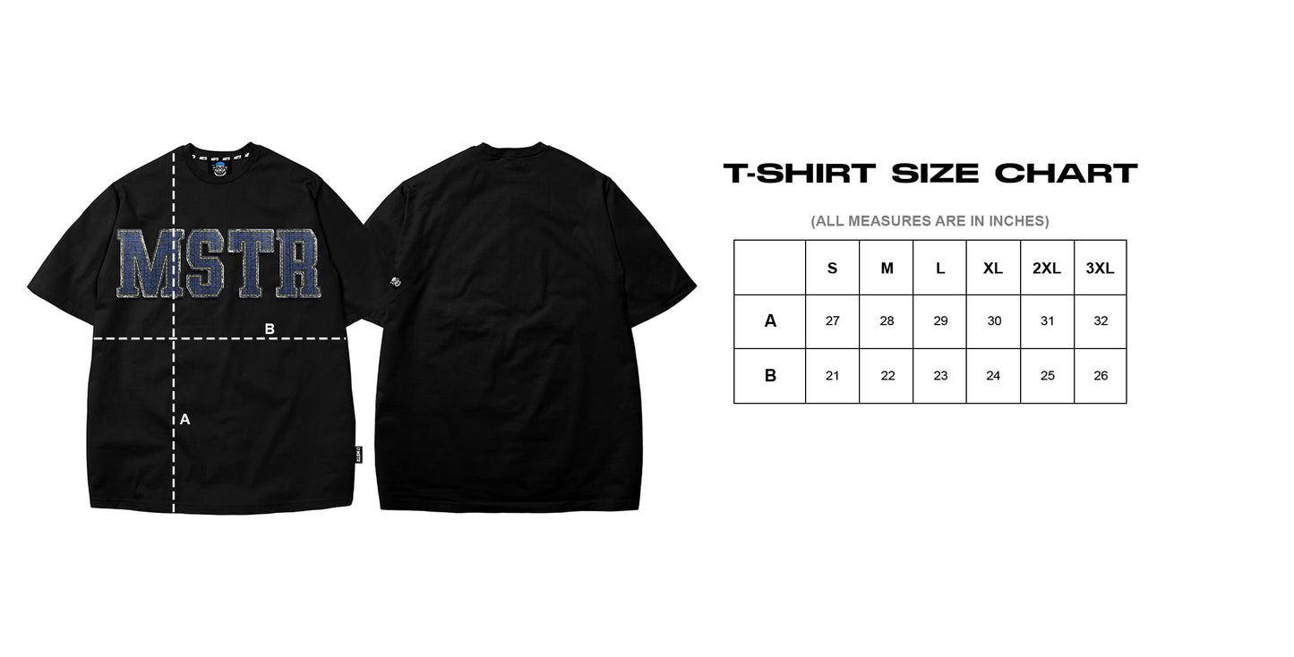 MSTR - WRANGLERS COLLECTION "DENIM PATCH" TSHIRT (BLACK)