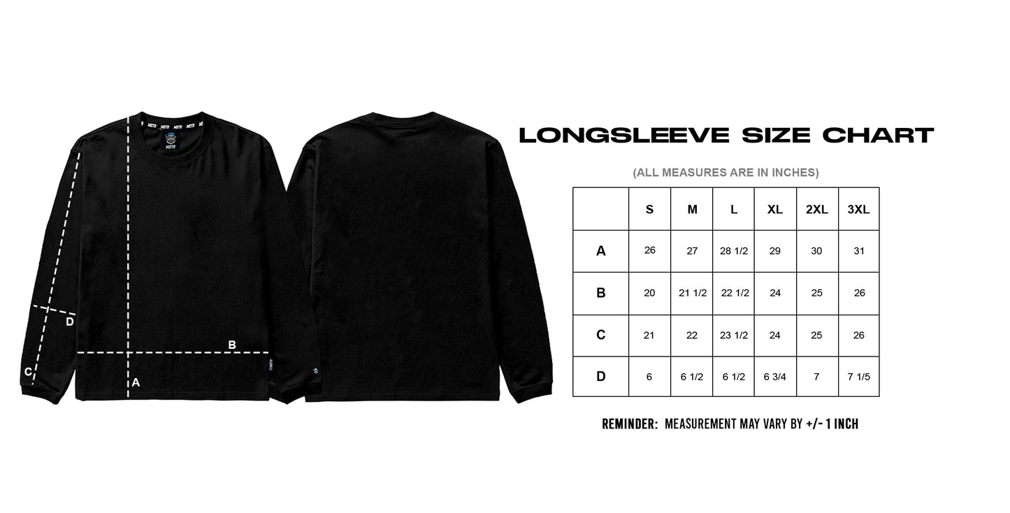 MSTR - SKLOO COLLECTION "INFLAME" LONGSLEEVE (BLACK)