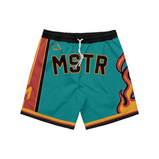 MSTR - WRANGLERS COLLECTION "GREEN FIRE" MESH SHORT (GREEN)