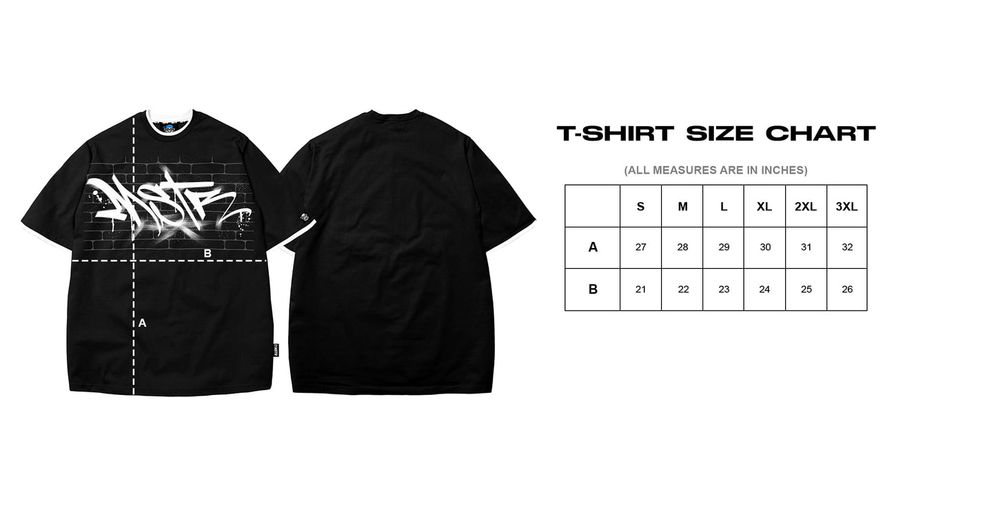 MSTR - WRANGLERS COLLECTION "GRAFFITI WALL" TSHIRT (BLACK)