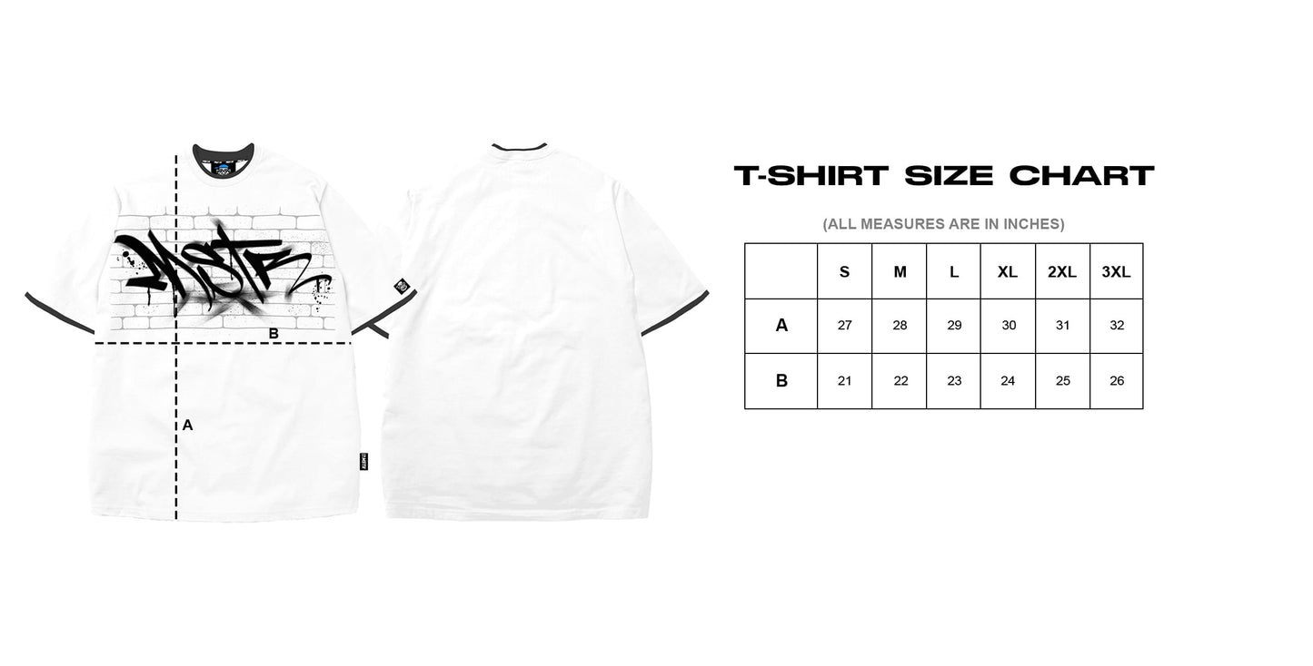 MSTR - WRANGLERS COLLECTION "GRAFFITI WALL" TSHIRT (WHITE)