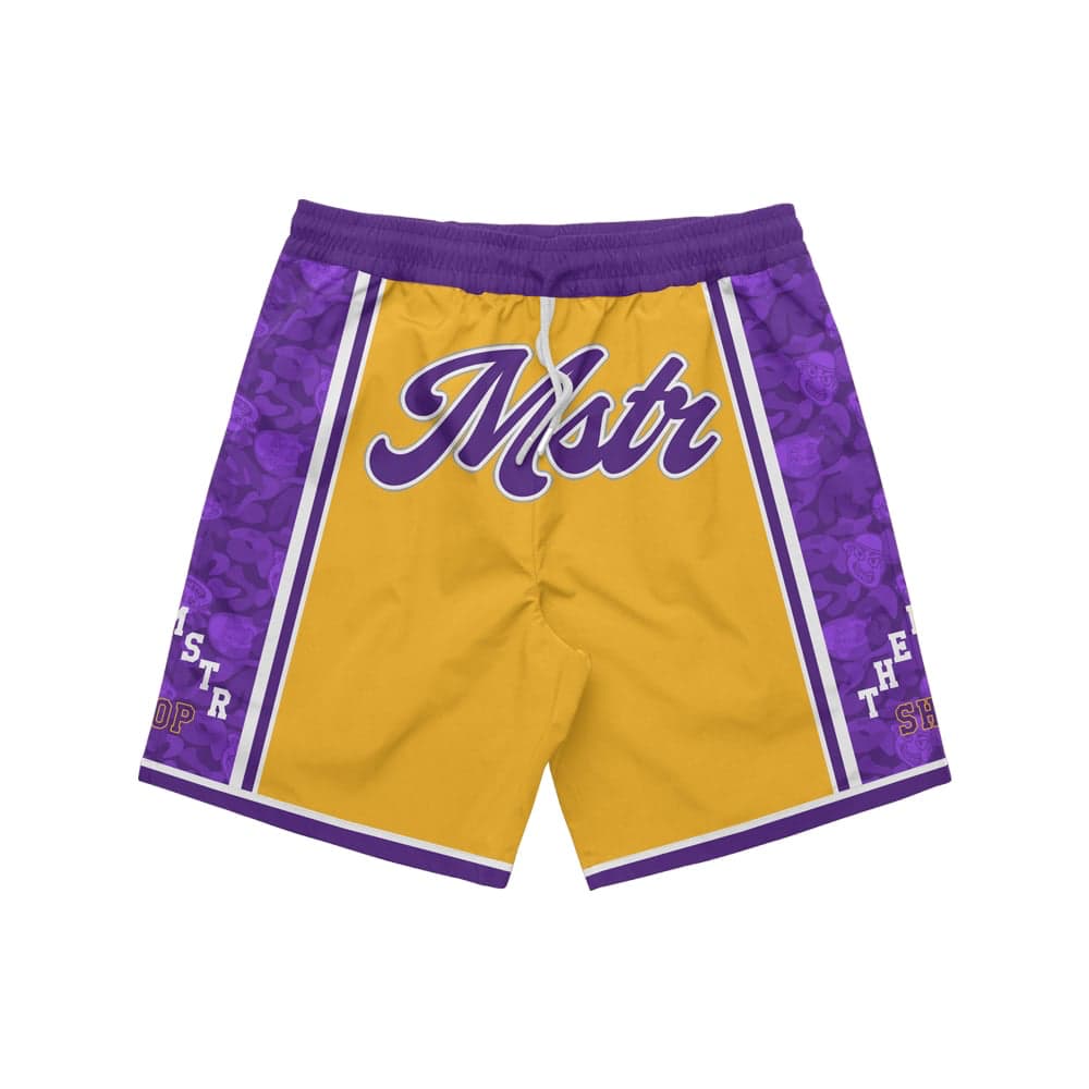 MSTR - WRANGLERS COLLECTION "LAKERS" MESH SHORT (YELLOW)