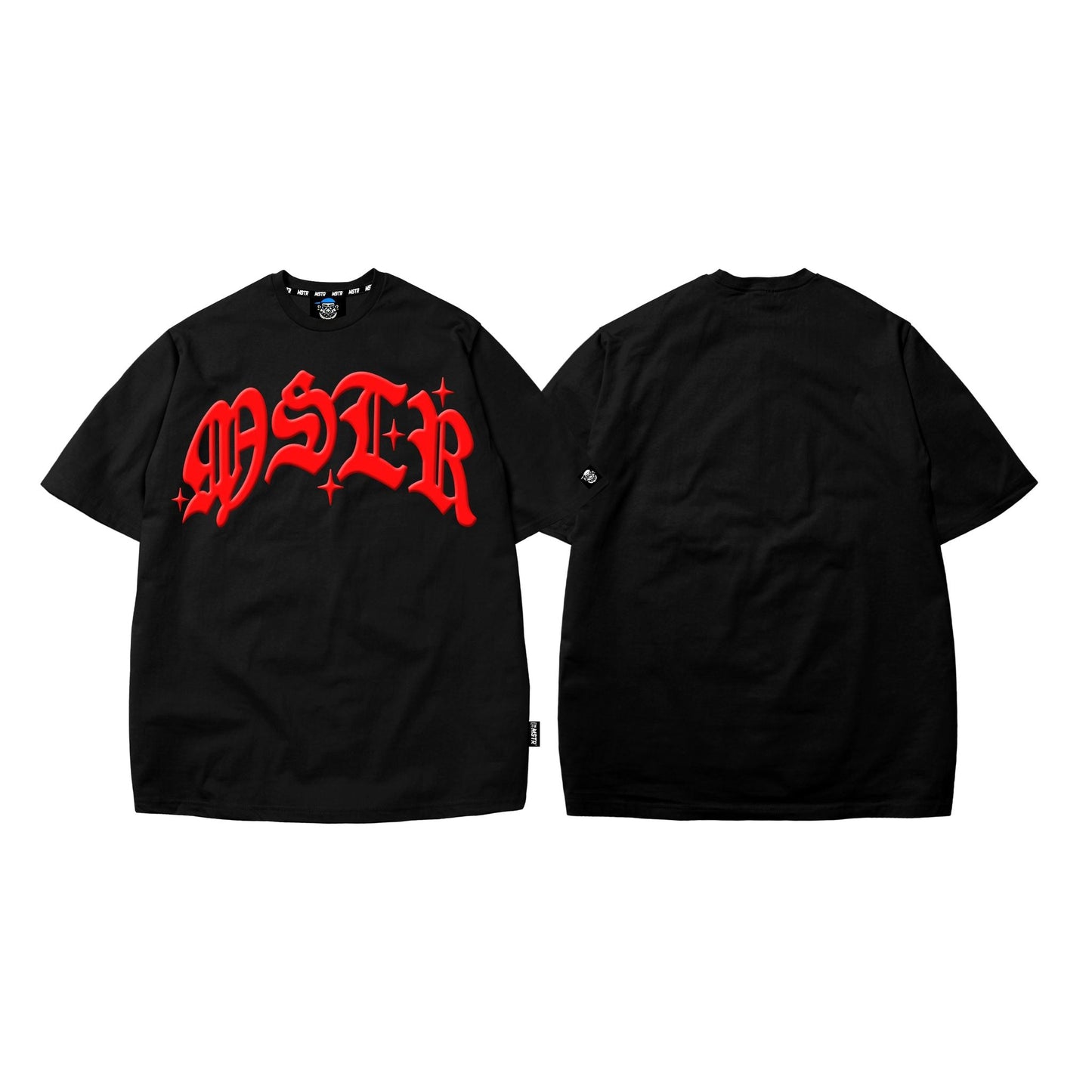 MSTR - SKLOO COLLECTION "OLD ENGLISH" TSHIRT (BLACK-RED)