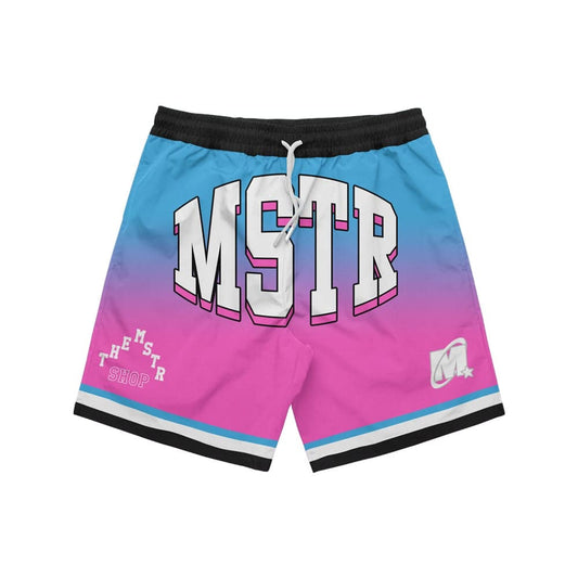 MSTR - WRANGLERS COLLECTION "OMBRE" MESH SHORT (BLUE-PINK)