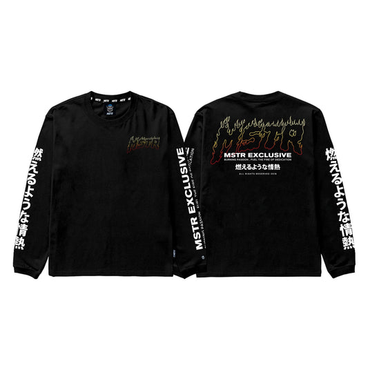 MSTR - SKLOO COLLECTION "INFLAME" LONGSLEEVE (BLACK)