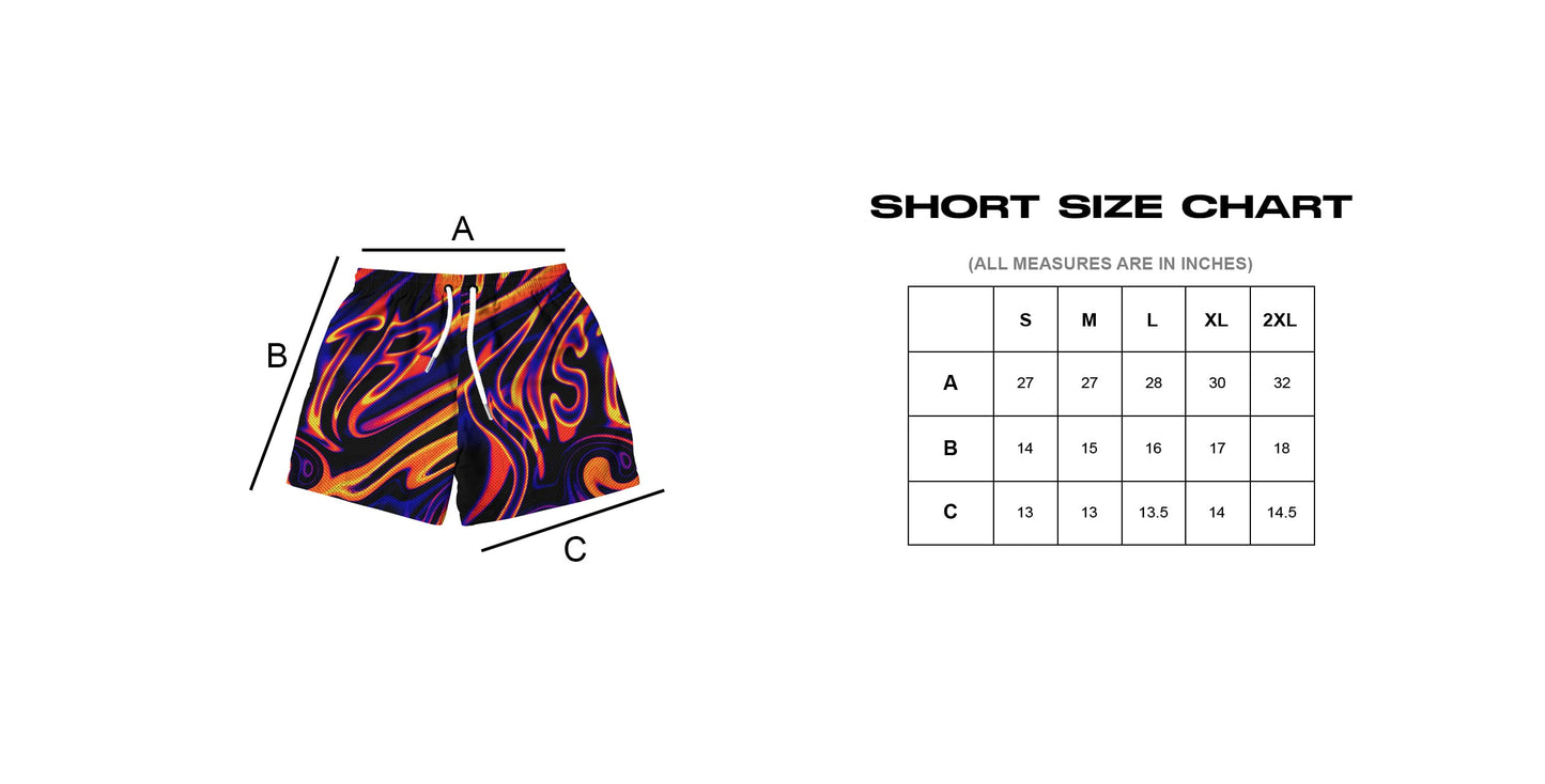 MSTR - FULL PRINT COLLECTION "VIVID" MESH SHORT