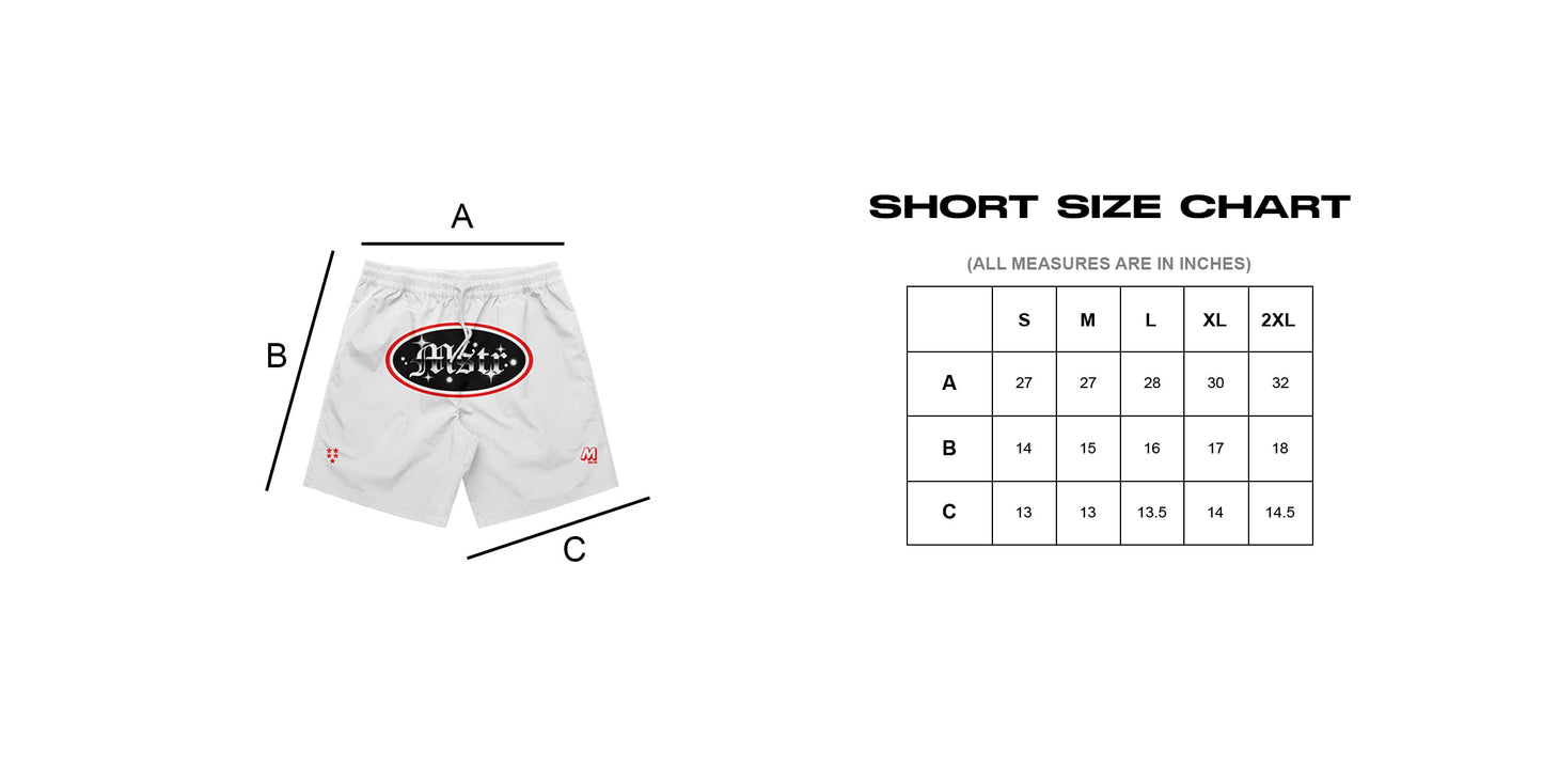 MSTR - SKLOO COLLECTION "OLD LONDON" MESH SHORT (WHITE)