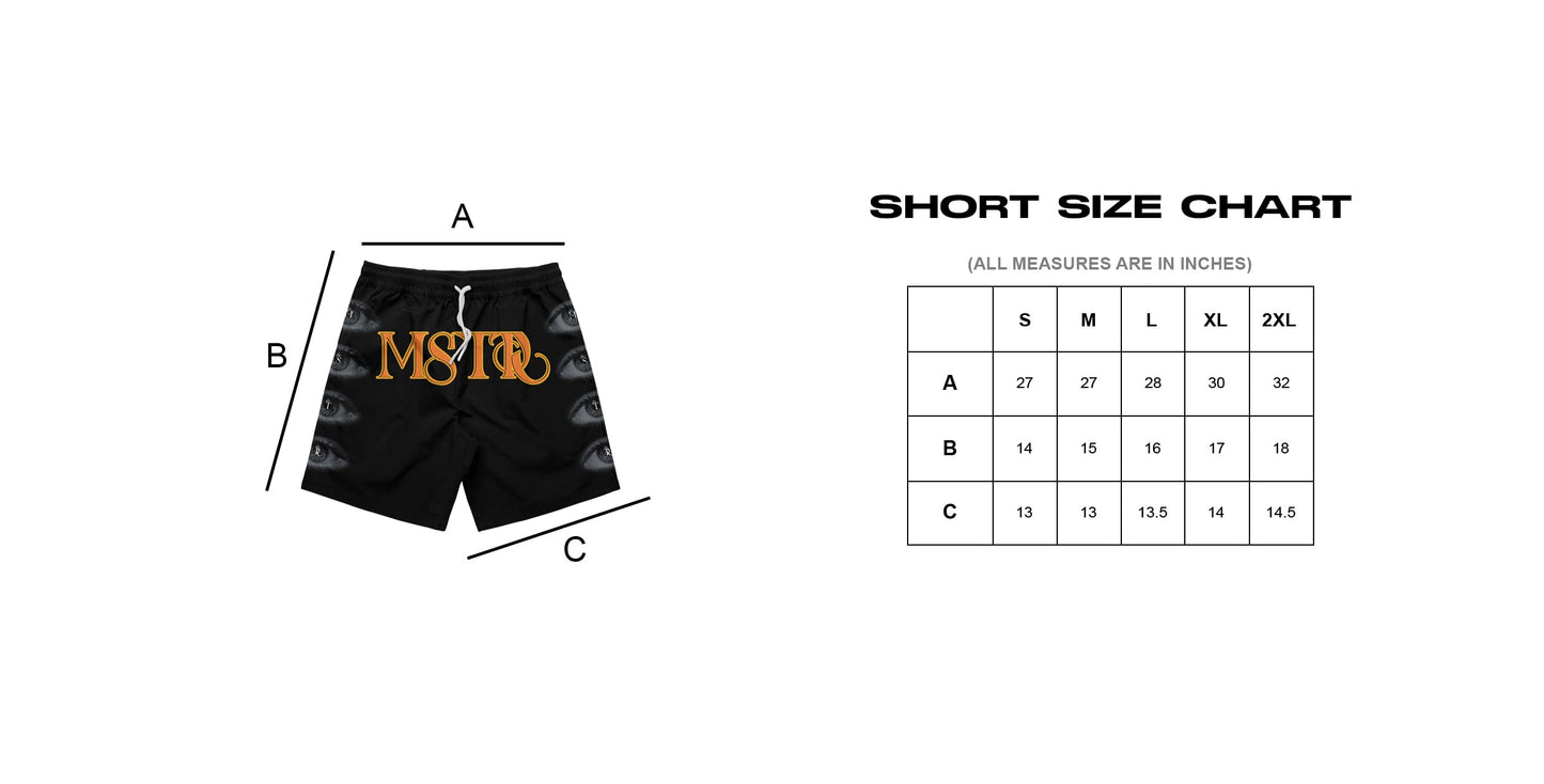 MSTR - PYRAMID COLLECTION "EYE" MESH SHORT (BLACK)