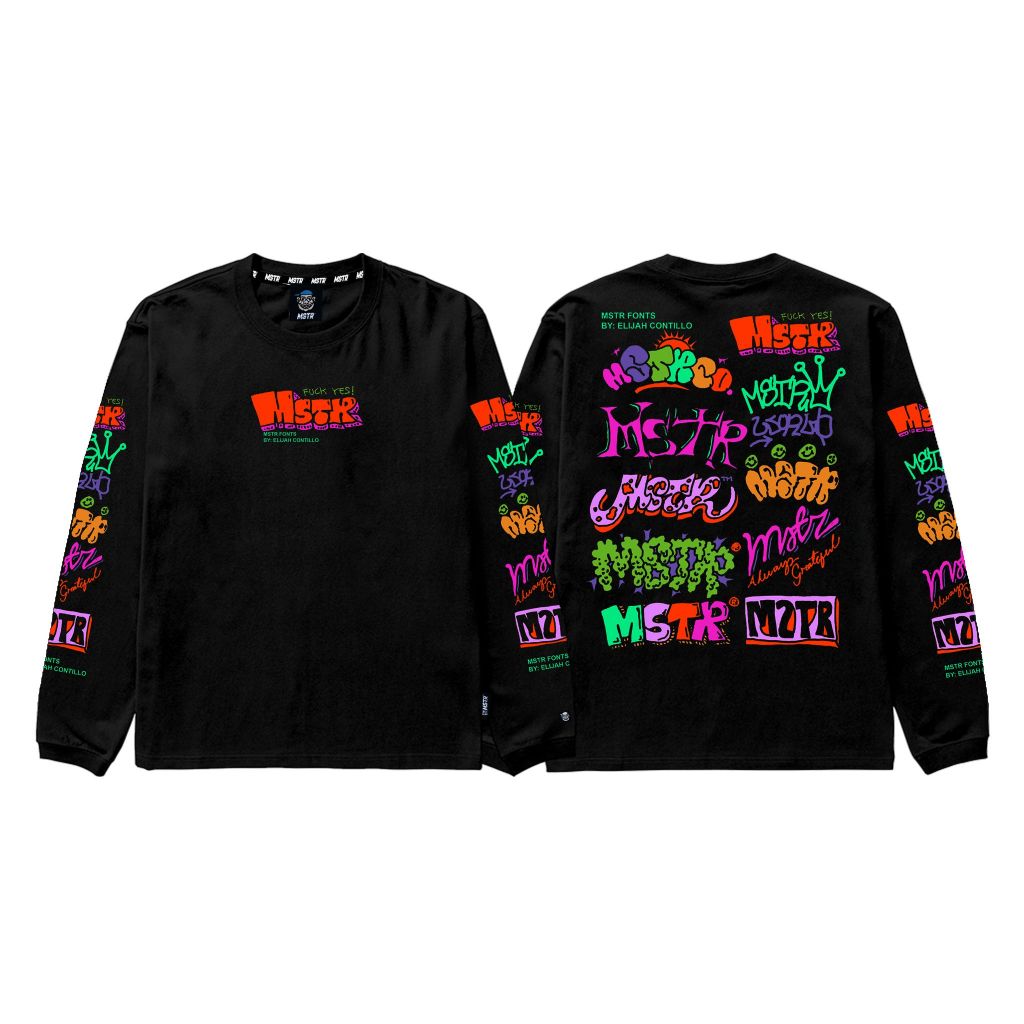 MSTR - GOLD COLLECTION V3 "GRATEFUL COLORED" LONGSLEEVE (BLACK)