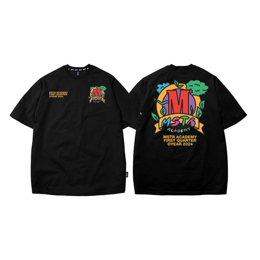 MSTR - ACTIVITIES COLLECTION "ACADEMY" EMBOSSED TSHIRT (BLACK)