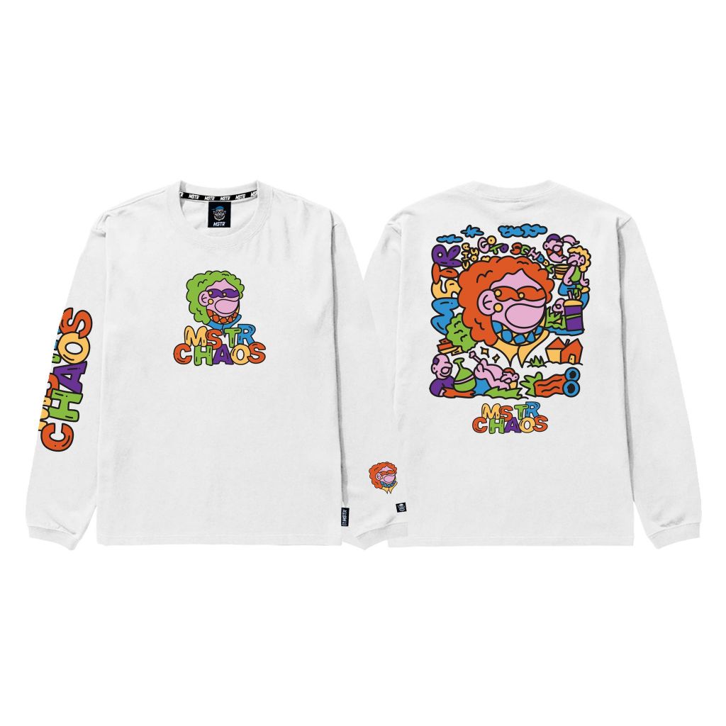 MSTR - ACTIVITIES COLLECTION "CHAOS" LONGSLEEVE (WHITE)