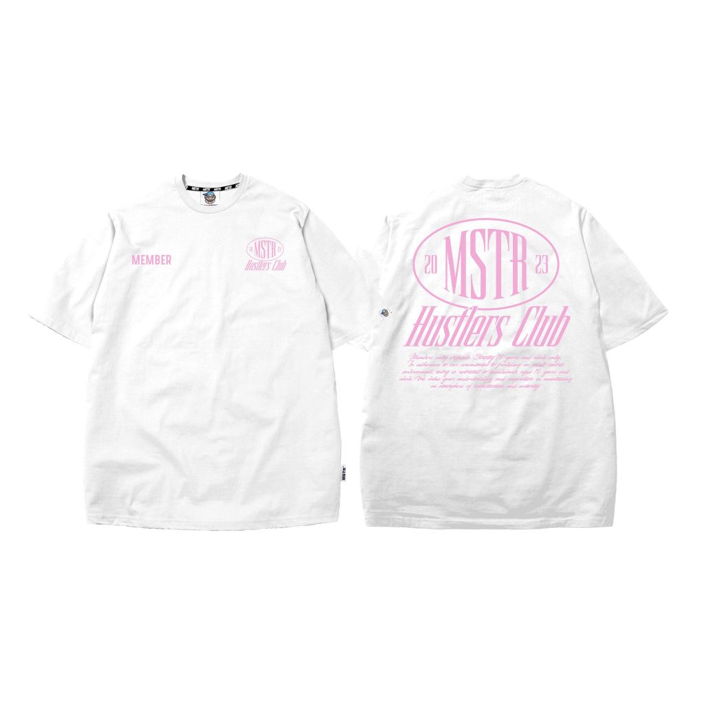 MSTR - HUSTLER COLLECTION TSHIRT (WHITE-PINK)