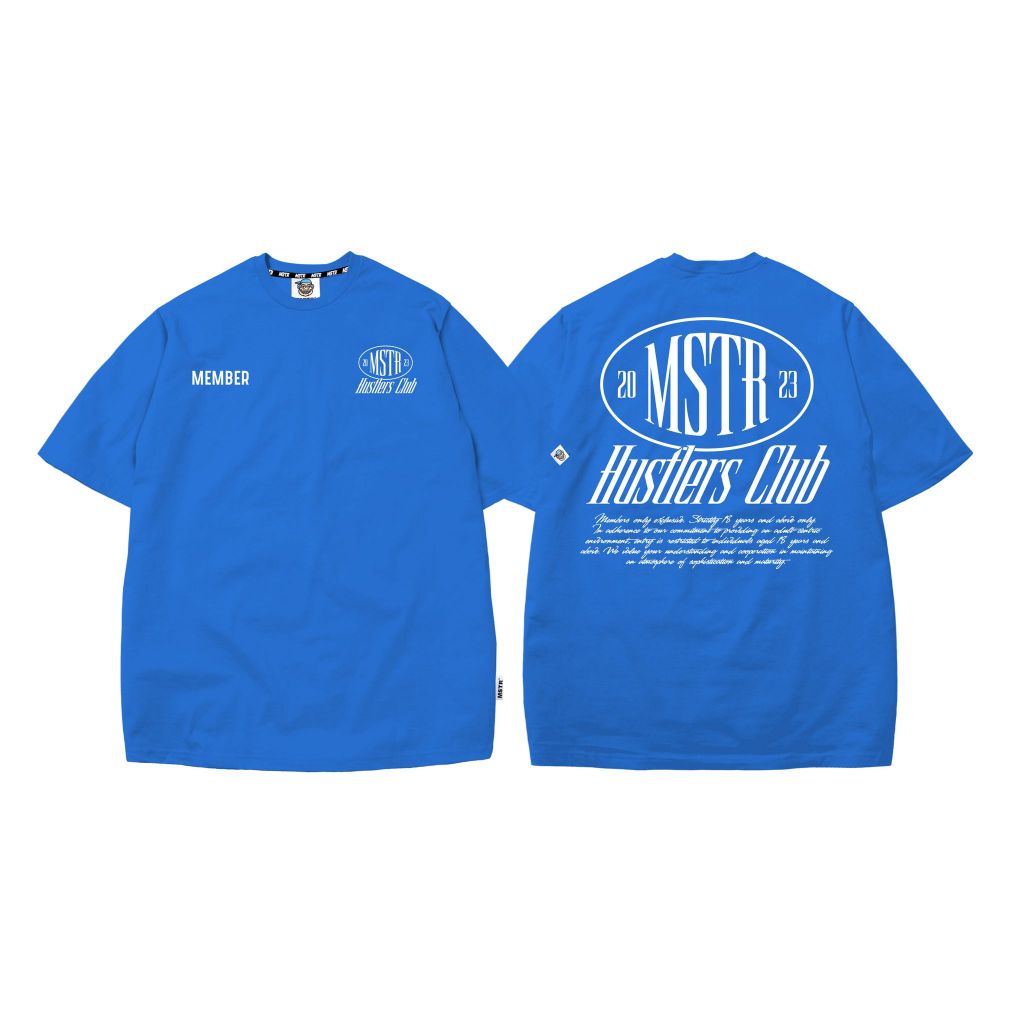 MSTR - HUSTLER COLLECTION TSHIRT (L'ABLUE-WHITE)