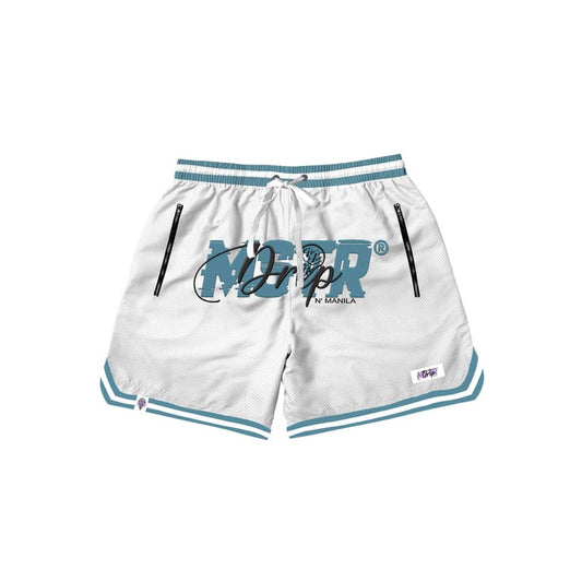 MSTR X DRIP COLLAB - PATCH MESH SHORT (WHITE)